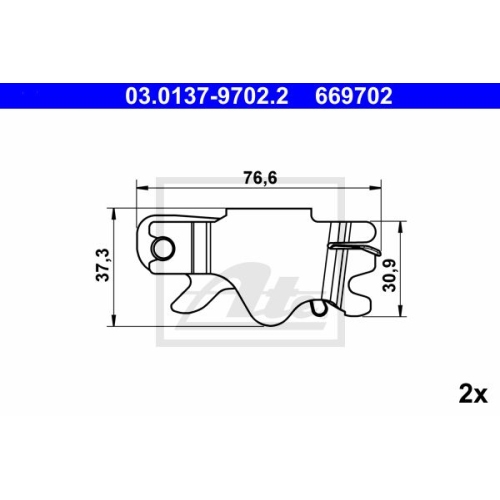 ATE 03.0137-9702.2 Rep. Satz Nachstellung für Div. AUDI / BMW / CITROEN / PEUGEOT / VW