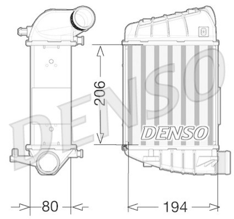 DENSO DIT02028 Ladeluftk&uuml;hler AUDI A4 Avant (8ED, B7) 3.0 TDI quattro (2004 - 2008)