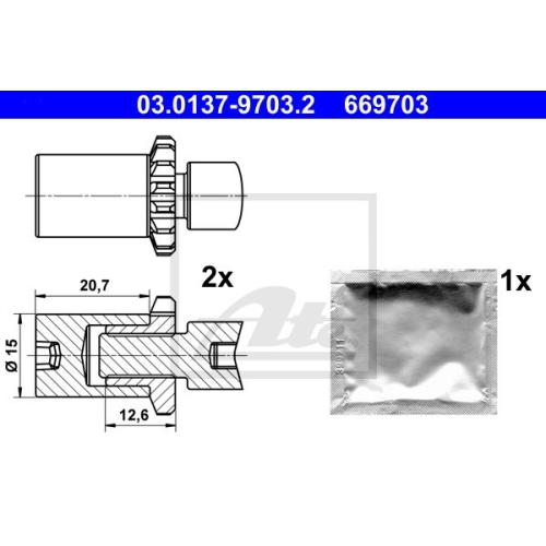 ATE 03.0137-9703.2 Rep. Satz Nachstellung f&uuml;r div. MERCEDES-BENZ Modelle