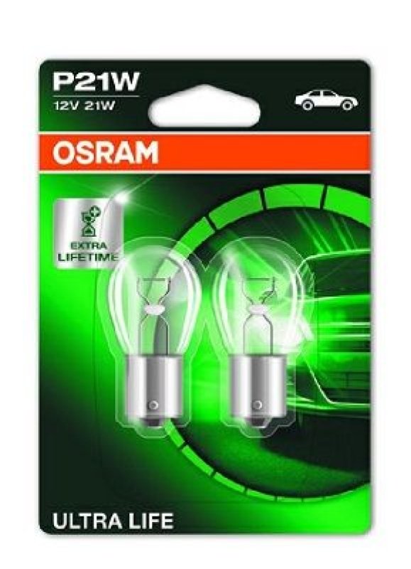 OSRAM 7506ULT-02B Glühlampe Ultra Life P21W Doppelblister