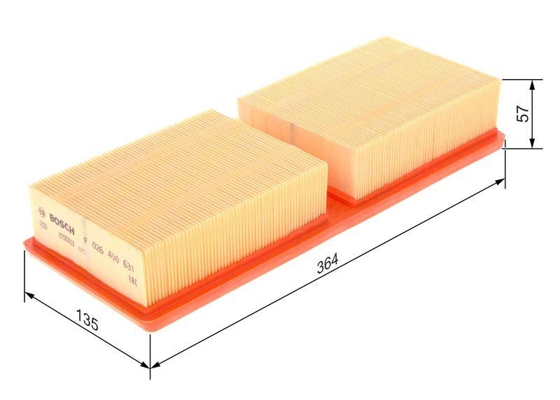 Bosch F 026 400 631 Luftfiltereinsatz S0631