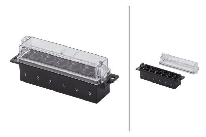 HELLA 8JD 005 993-051 Sicherungsdose, 6 polig Flachstecker