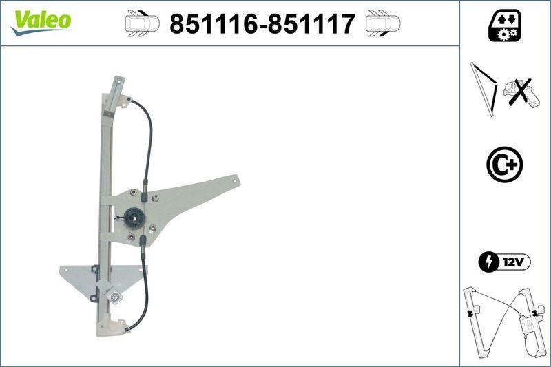 VALEO 851116 Fensterheber o. Motor vorne links Peugeot 5008