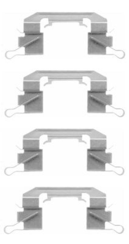 HELLA 8DZ 355 203-781 Zubeh&ouml;rsatz, Scheibenbremsbelag f&uuml;r NISSAN