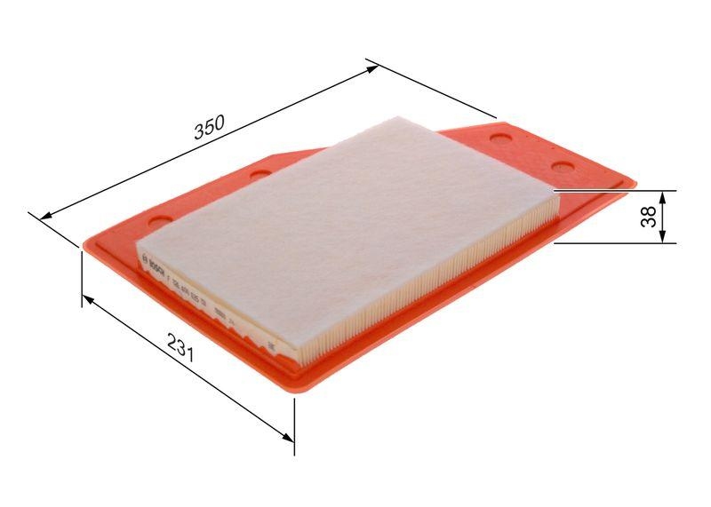 Bosch F 026 400 635 Luftfiltereinsatz S0635