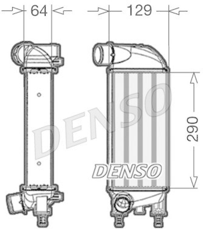 DENSO DIT09110 Ladeluftk&uuml;hler FIAT 500 (312) 1.3 D Multijet (2007 - )