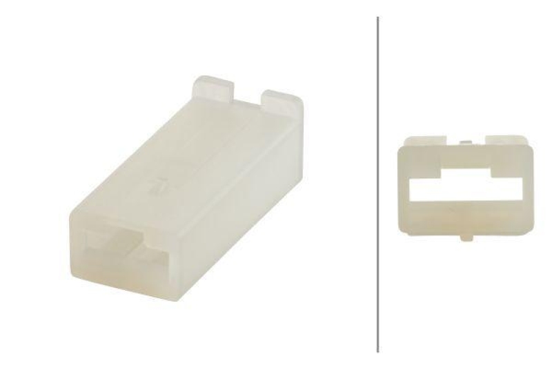 HELLA 8JD 008 151-001 Steckgehäuse, 1 polig Flachsteckhülse