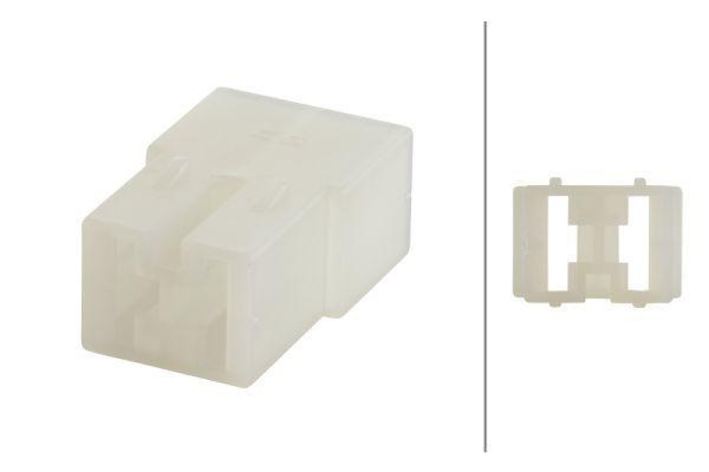 HELLA 8JD 008 151-011 Steckgehäuse, 2 polig Flachsteckhülse