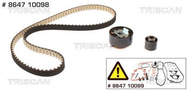 TRISCAN 8647 10098 Zahnriemensatz f&uuml;r Psa