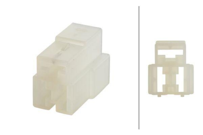 HELLA 8JD 008 151-031 Steckgehäuse, 3 polig Flachsteckhülse