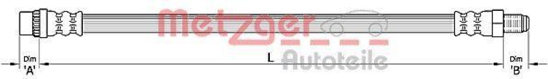METZGER 4110455 Bremsschlauch f&uuml;r RENAULT VA links/rechts