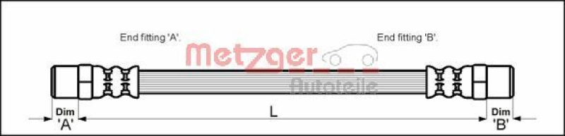 METZGER Bremsschlauch 4110051