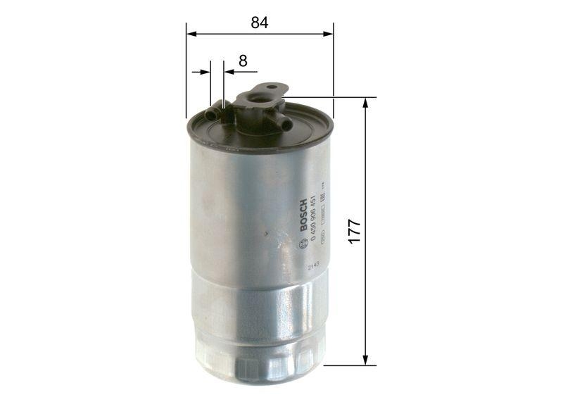 BOSCH 0 450 906 451 Kraftstofffilter
