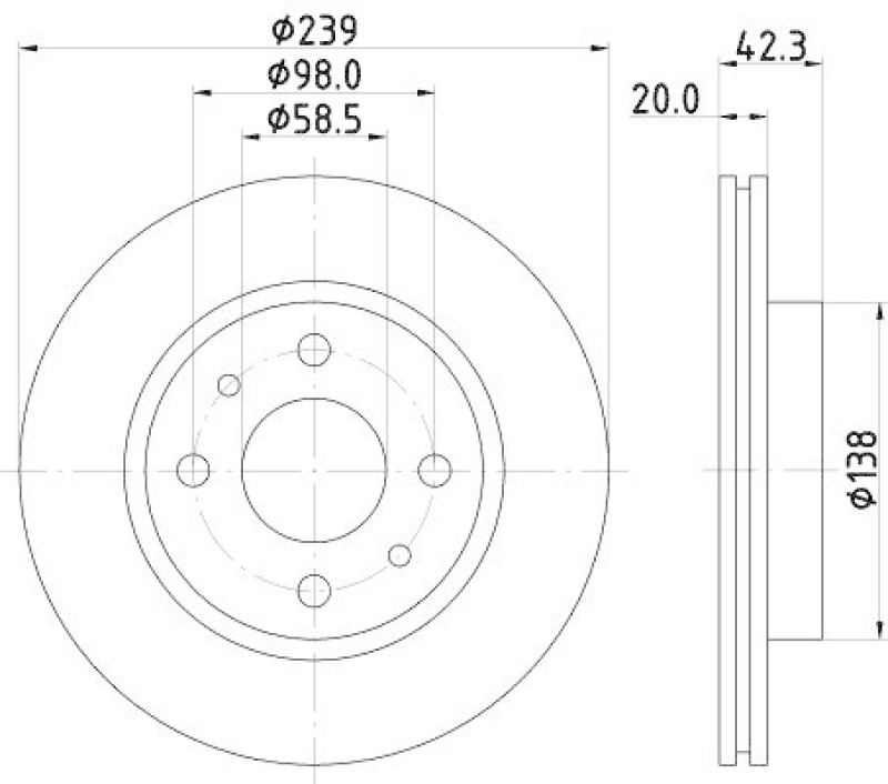 HELLA 8DD 355 107-981 Bremsscheibe f&uuml;r LADA