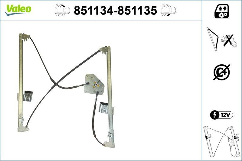 VALEO 851134 Fensterheber (o. Motor) vorne links Mercedes