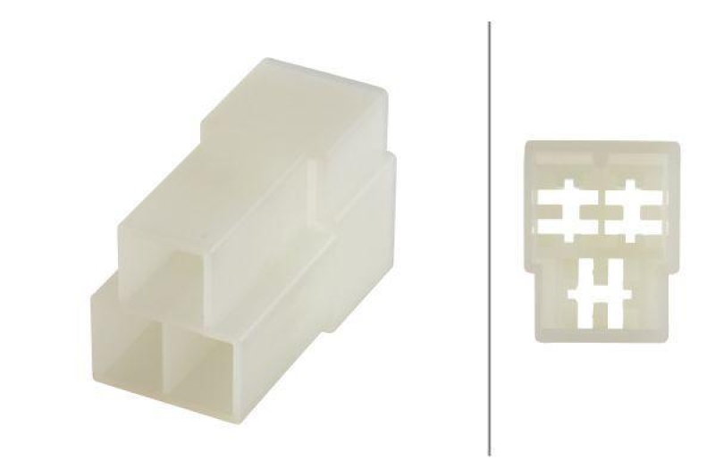 HELLA 8JD 008 152-031 Steckgeh&auml;use, 3 polig Flachstecker