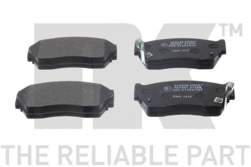 NK 222236 Bremsbelagsatz, Scheibenbremse f&uuml;r NISSAN
