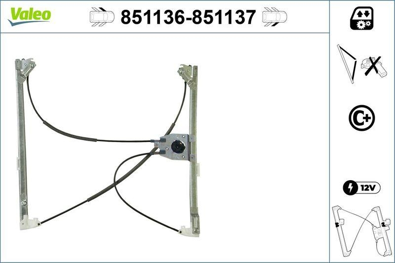 VALEO 851136 Fensterheber (o. Motor) vorne links ESPACE