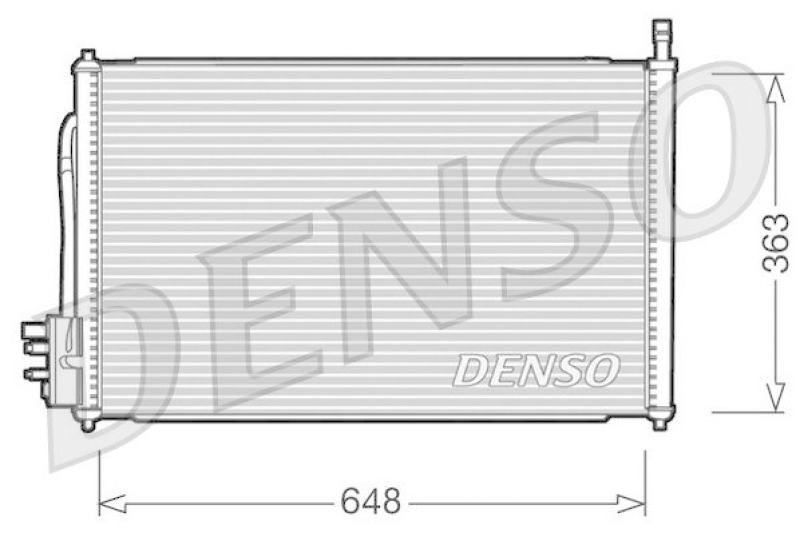 DENSO DCN10006 Kondensator A/C FORD FOCUS (DAW, DBW) 1.6 16V (1998 - 2004)