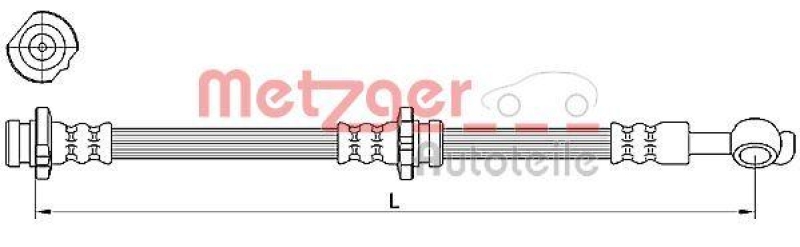 METZGER 4110471 Bremsschlauch f&uuml;r NISSAN HA rechts