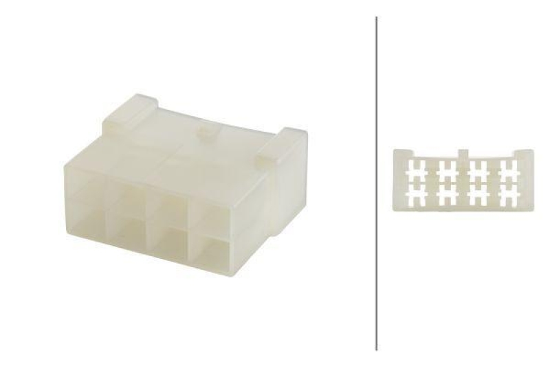 HELLA 8JD 008 152-061 Steckgehäuse, 8 polig Flachstecker