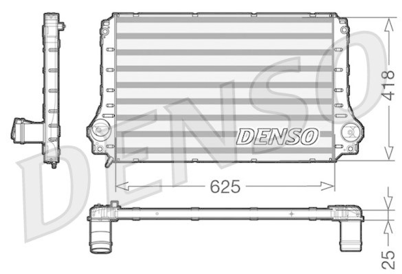 DENSO DIT50003 Ladeluftkühler TOYOTA AVENSIS Estate (T25) 2.2 D-CAT (2005 - 2008)
