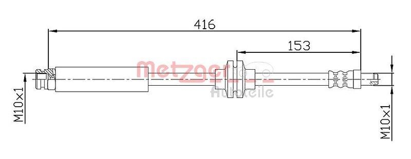 METZGER 4110475 Bremsschlauch f&uuml;r CITROEN/FIAT/PEUGEOT HA links/rechts