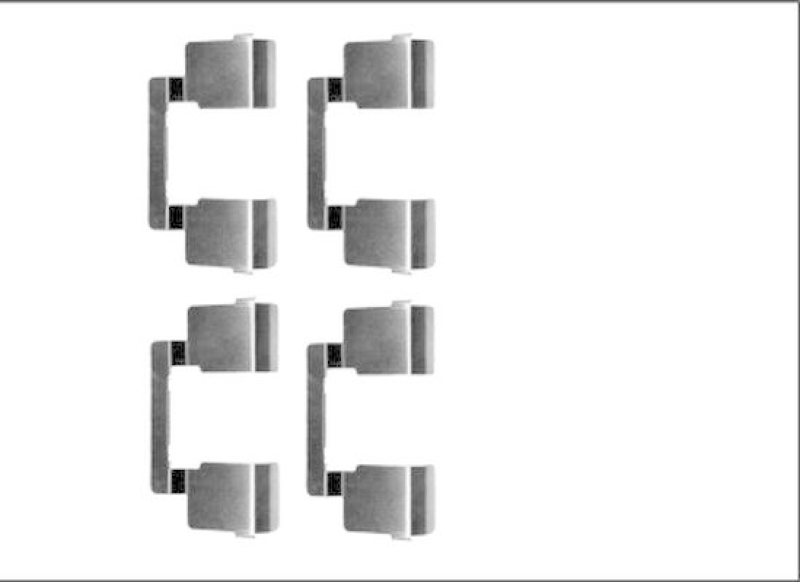 HELLA 8DZ 355 205-571 Zubehörsatz, Scheibenbremsbelag für RENAULT