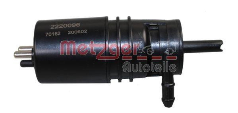 METZGER 2220096 Waschwasserpumpe, Scheibenreinigung f&uuml;r MB vorne