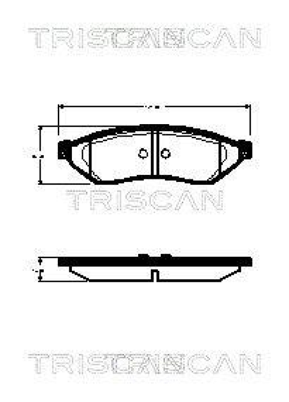 TRISCAN 8110 21009 Bremsbelag Hinten f&uuml;r Daewoo Evanda