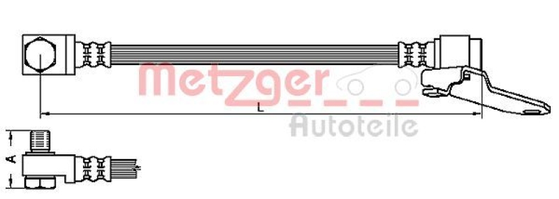 METZGER Bremsschlauch 4112545