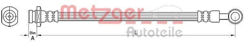 METZGER 4110491 Bremsschlauch f&uuml;r CHEVROLET VA links/rechts