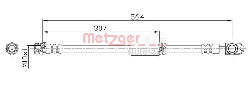 METZGER Bremsschlauch GREENPARTS 4116203