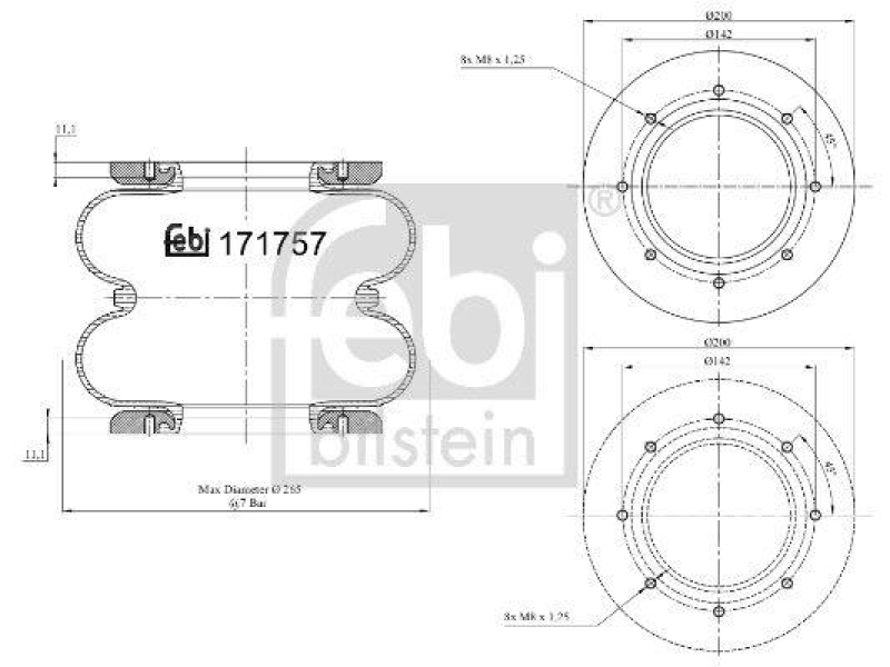 FEBI BILSTEIN 171757 Luftfederbalg