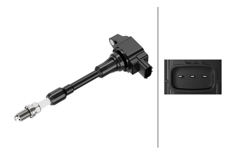 HELLA 5DA 193 175-851 Zündspule, 3 polig für NISSAN/RENAULT