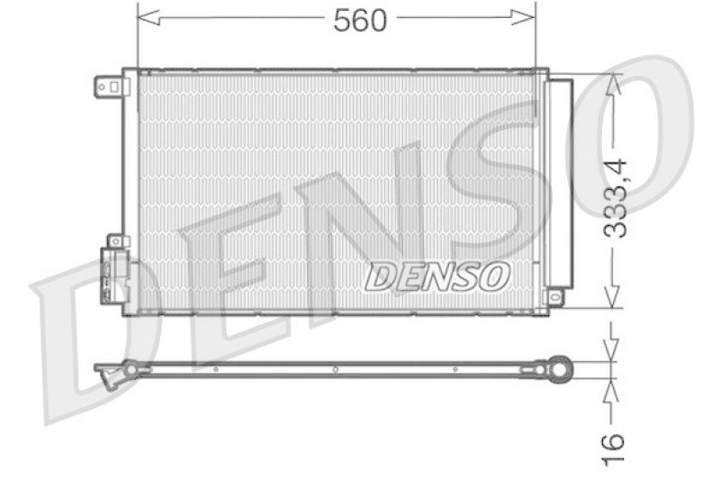 DENSO DCN13109 Kondensator A/C FIAT DOBLO MPV (152, 263) 1.4 (2010 - )