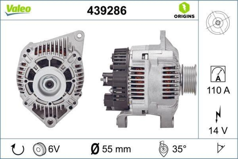 VALEO 439286 Generator Neu - ORIGINS