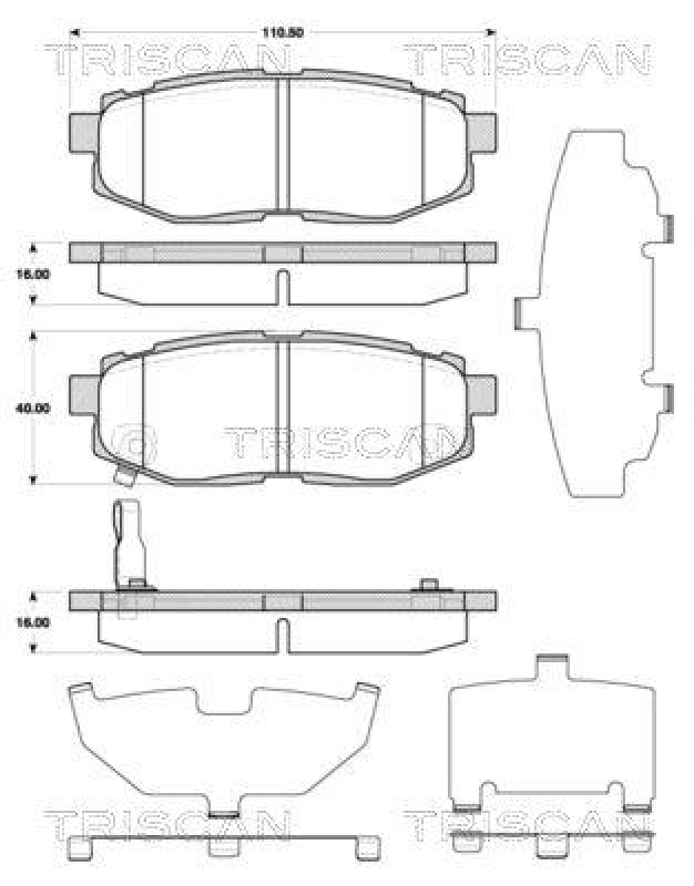 TRISCAN 8110 68183 Bremsbelag Hinten für Subaru Tribeca