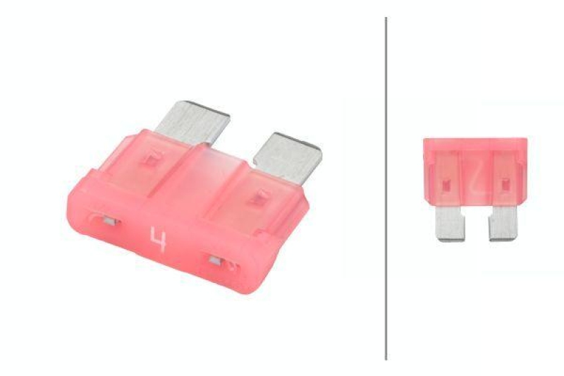 HELLA 8JS 711 683-881 Sicherung D 190, 4 A, Set rosa