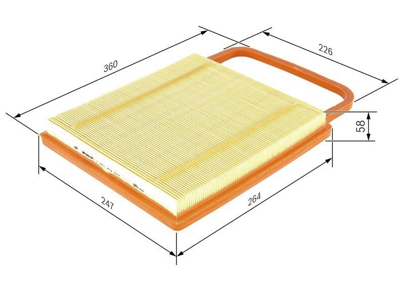 BOSCH 1 457 433 574 Luftfilter