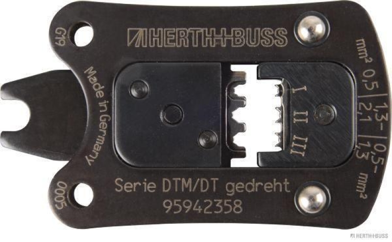 HERTH+BUSS 95942358 Crimpzangeneinsatz Deutsch DT/DTM | 0,5-2,1 mm²