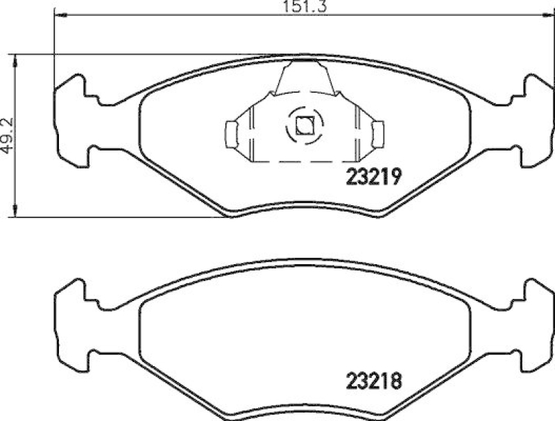 HELLA 8DB 355 008-381 Bremsbelagsatz, Scheibenbremsbelag f&uuml;r FIAT