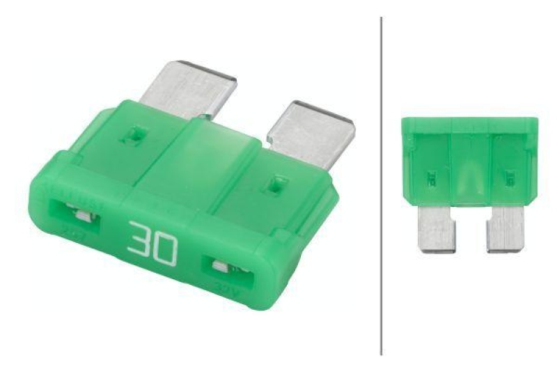 HELLA 8JS 711 690-002 Sicherung D 76, 30 A, Set grün