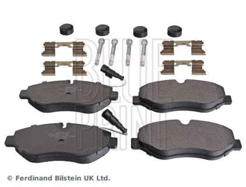 BLUE PRINT ADN142133 Bremsbelagsatz mit Befestigungsmaterial f&uuml;r NISSAN