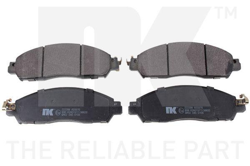 NK 222298 Bremsbelagsatz, Scheibenbremse f&uuml;r NISSAN, RENAULT
