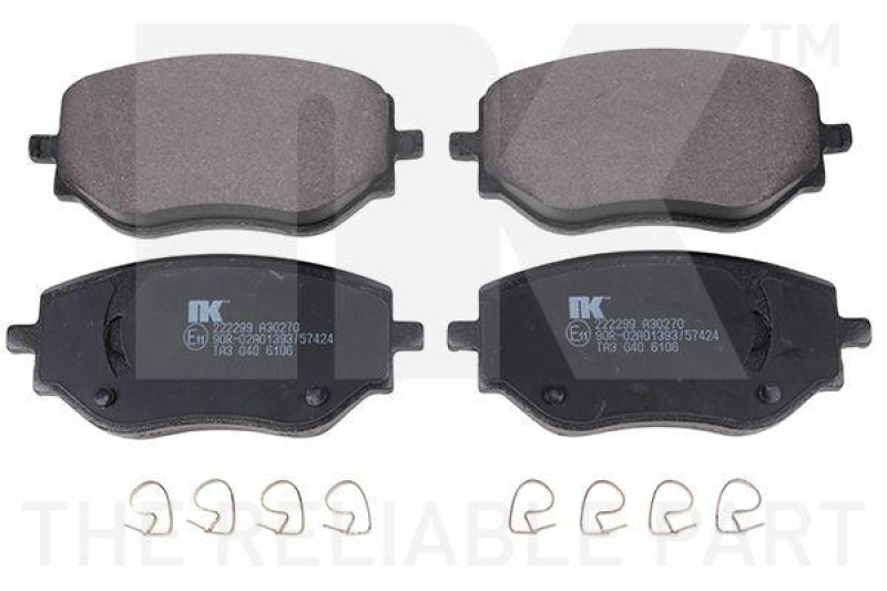 NK 222299 Bremsbelagsatz, Scheibenbremse f&uuml;r DACIA, NISSAN, RENAULT