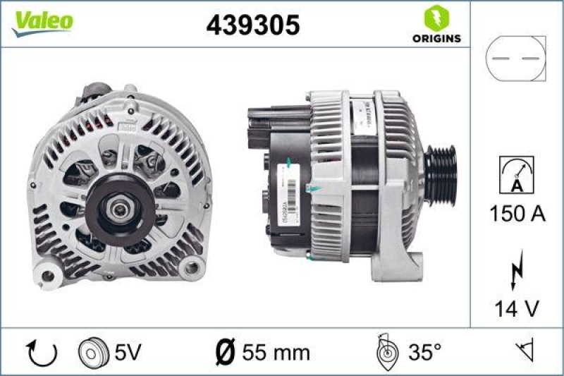 VALEO 439305 Generator Neu - ORIGINS