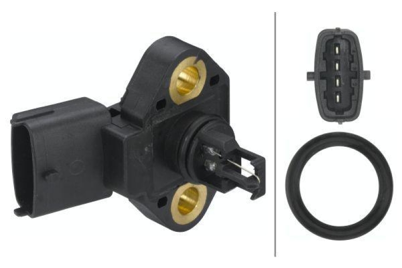 HELLA 6PP 013 400-031 Sensor, Saugrohrdruck Sensor, Saugrohrdruck