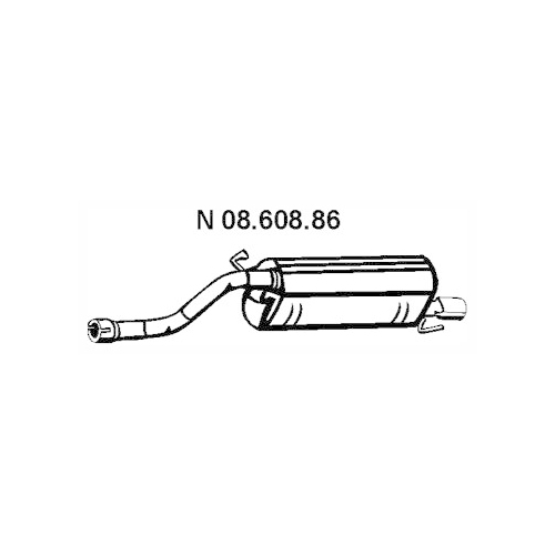 EBERSPÄCHER 08.608.86 Endschalldämpfer 1130mm für Opel
