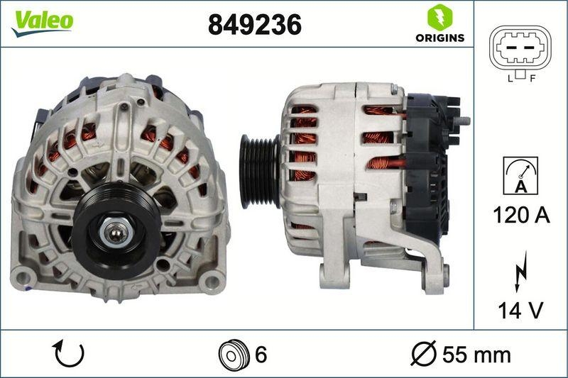 VALEO 849236 Generator Neu - ORIGINS